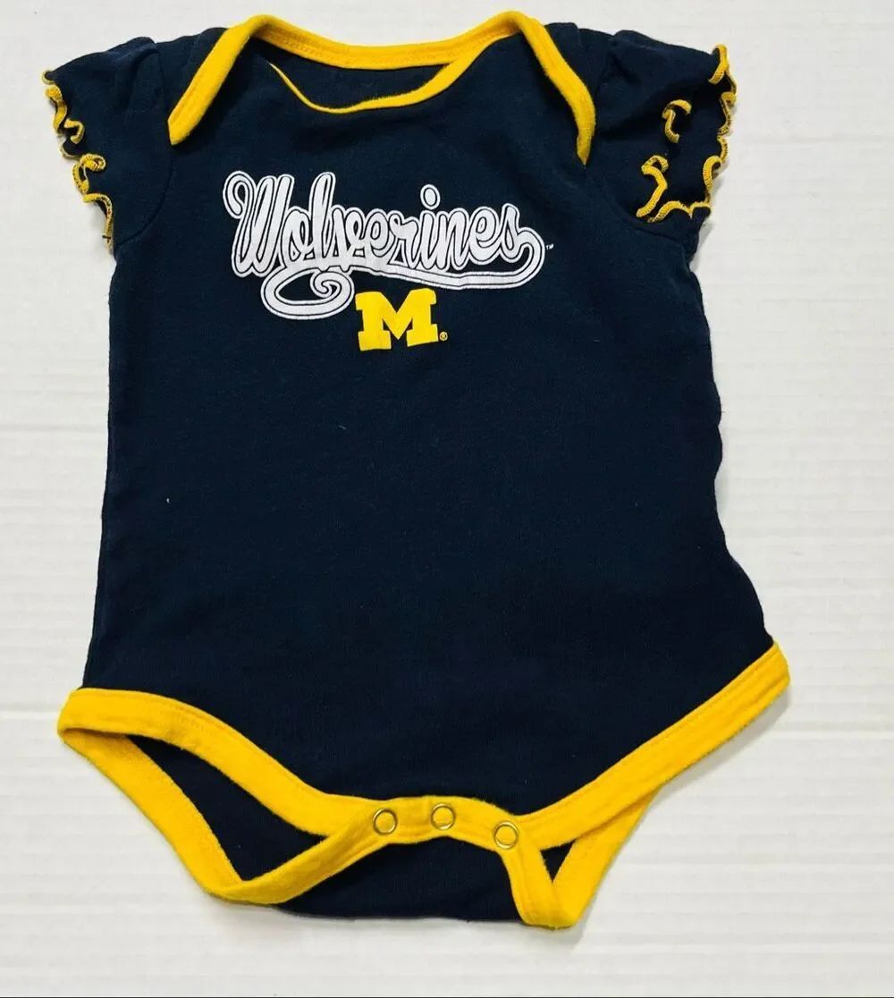 Gen2 Michigan Wolverines Bodysuit Girls Size 3/6 Months